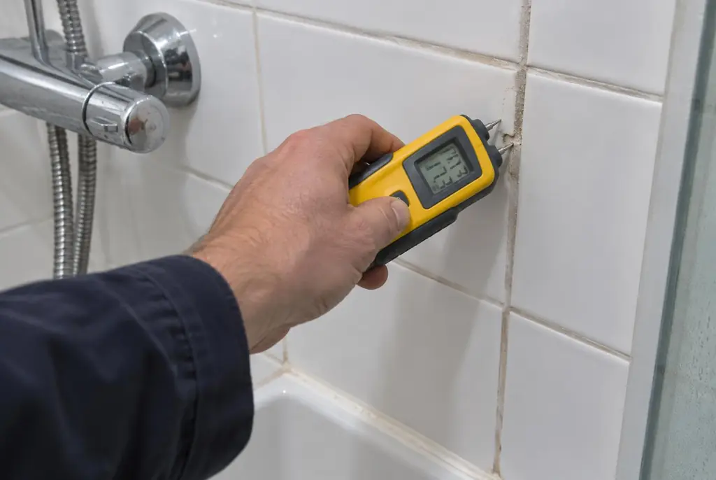 Lekdetectie Garderen – vochtmeter op badkamertegels bij de douche